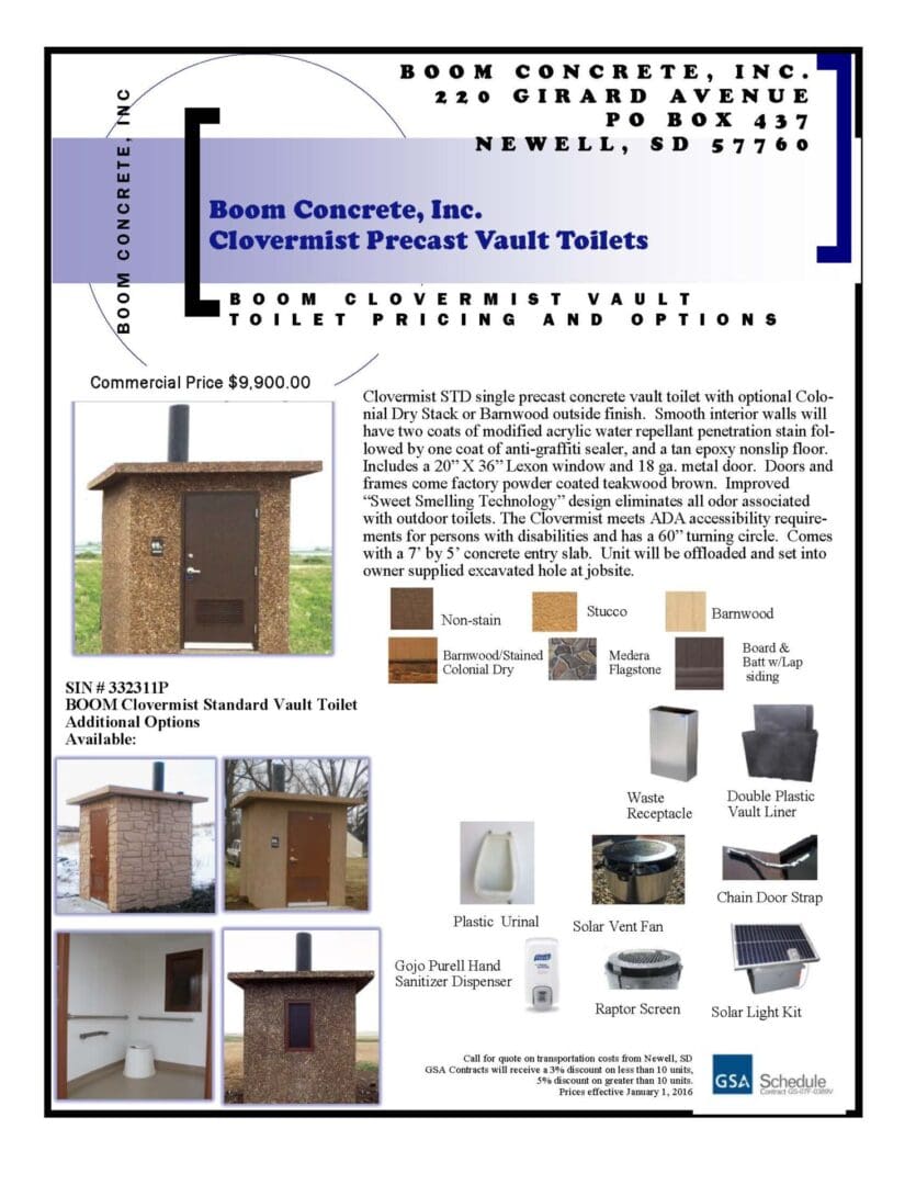 Standard Vault Toilet